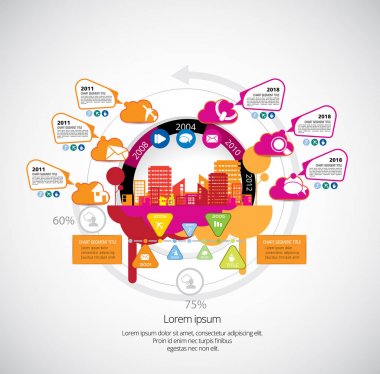İş Infographic düzeni