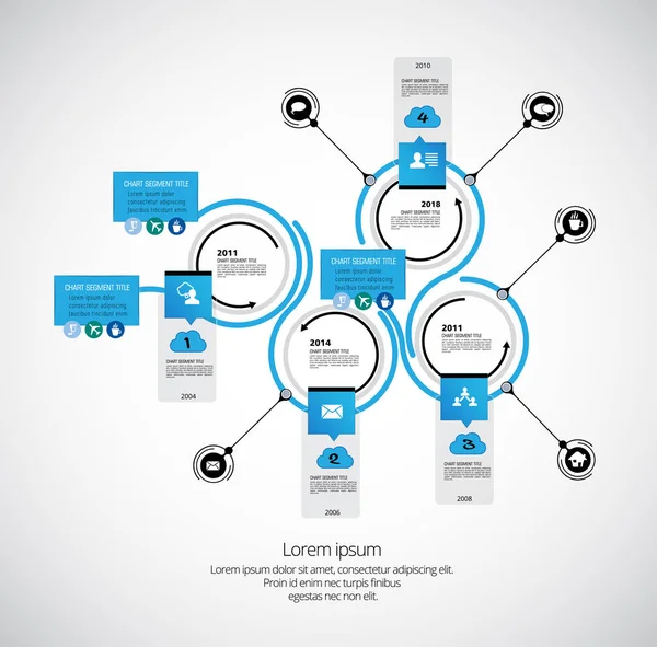 Infografiki szablon ilustracja — Wektor stockowy