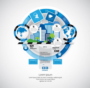 İş Infographic konsept illüstrasyon