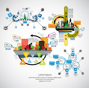 İş infographics gösteren resim ayarla