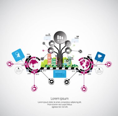 İş Infographic konsept illüstrasyon