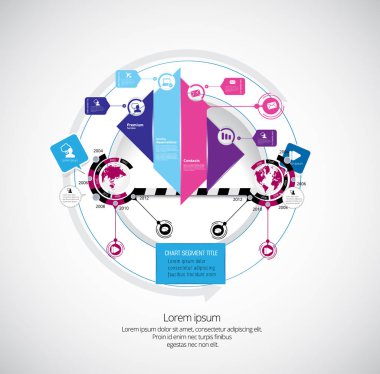 İş Infographic konsept illüstrasyon