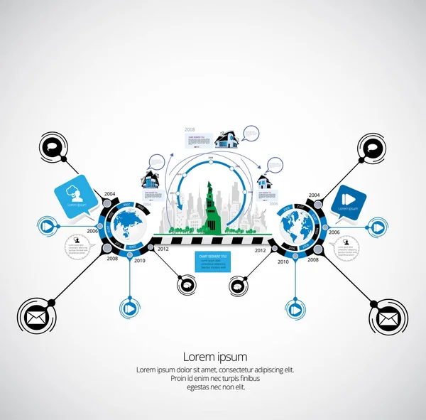 Ilustración Del Concepto Infografía Empresarial — Archivo Imágenes Vectoriales