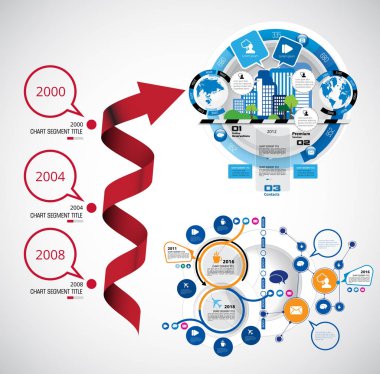 İş Infographics şablonları illüstrasyon