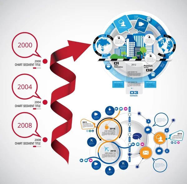 Infographics Şablonları Illüstrasyon — Stok Vektör