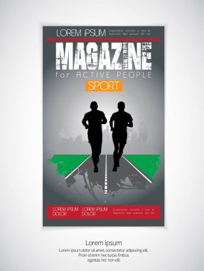 Spor dergisi illüstrasyon kapak 