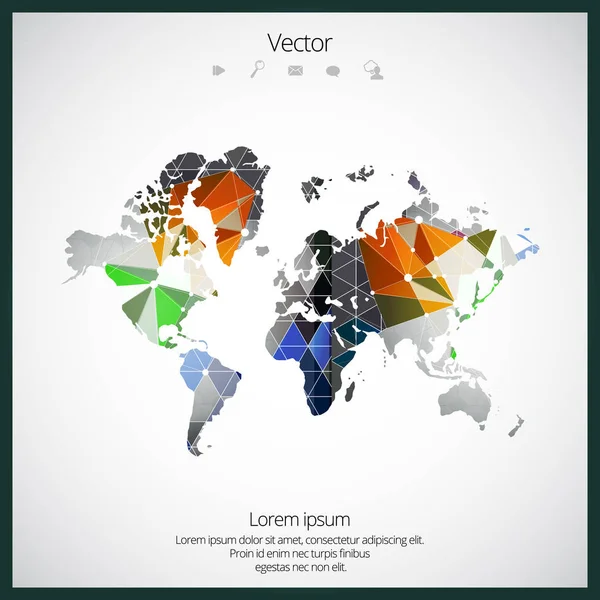 Mapa Mundial Ilustração Vetorial —  Vetores de Stock