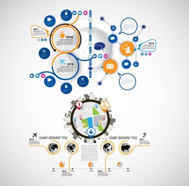 İş Infographic düzen illüstrasyon