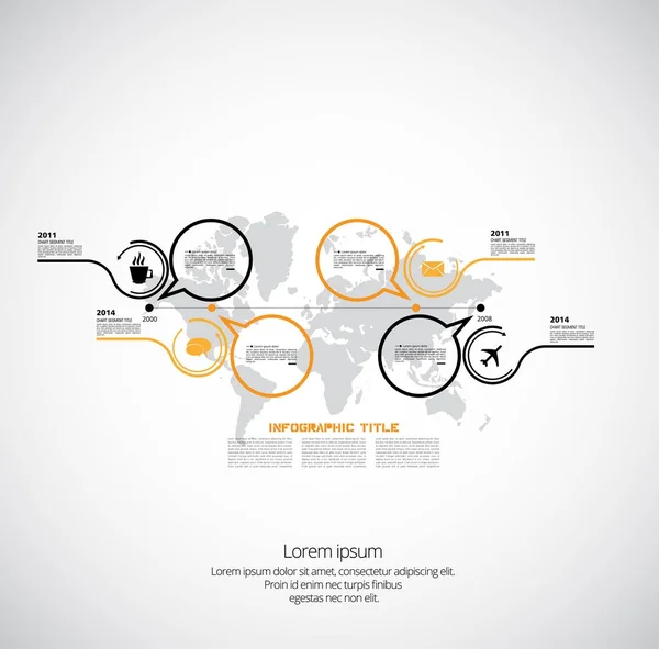 Illustrazione Del Layout Infografico Aziendale — Vettoriale Stock