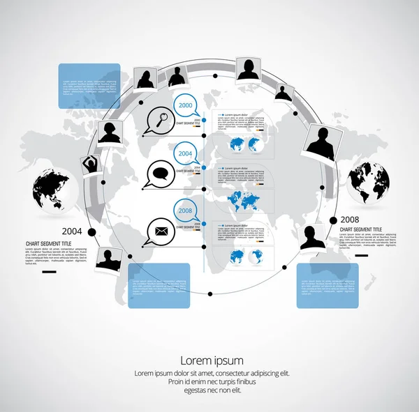 Illustrazione Del Layout Infografico Aziendale — Vettoriale Stock