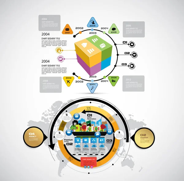 Zakelijke Infographic Lay Out Illustratie — Stockvector