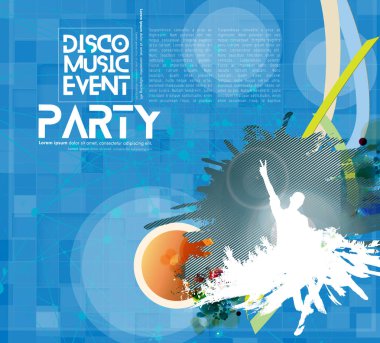 Müzik olay arka plan. İnsanlar dans.