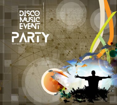 Müzik olay arka plan. İnsanlar dans.