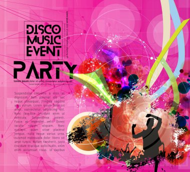 Müzik olay arka plan. İnsanlar dans.