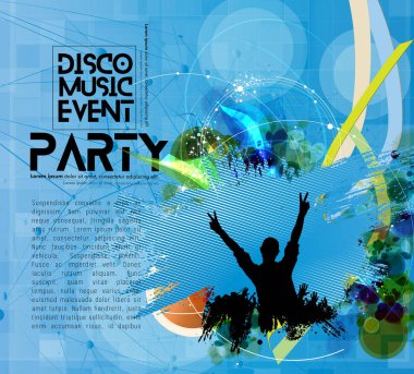 Müzik olay arka plan. İnsanlar dans.