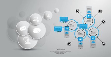İş Infographic düzeni, vektör çizim