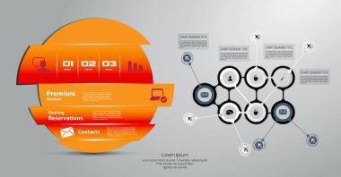 İş Infographic düzeni, vektör çizim