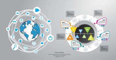 İş Infographic düzeni, vektör çizim