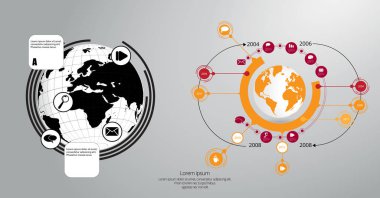 İş Infographic düzeni, vektör çizim