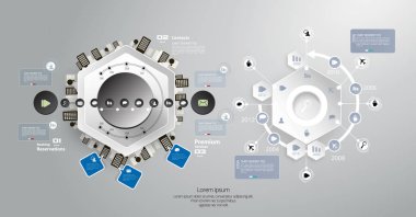 İş Infographic düzeni, vektör çizim