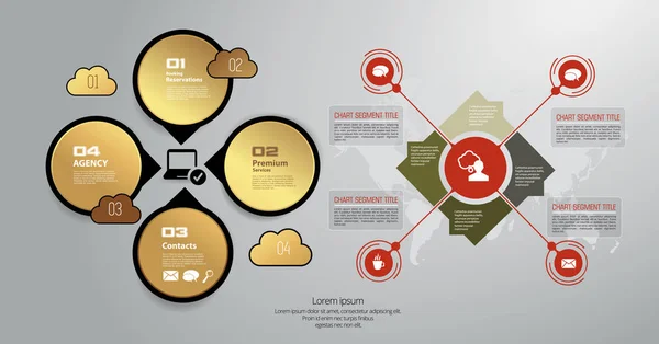 Zakelijke Infographic Lay Out Vectorillustratie — Stockvector