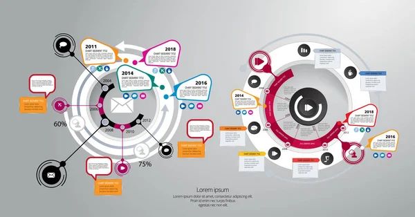 Layout Infográfico Negócios Ilustração Vetorial —  Vetores de Stock