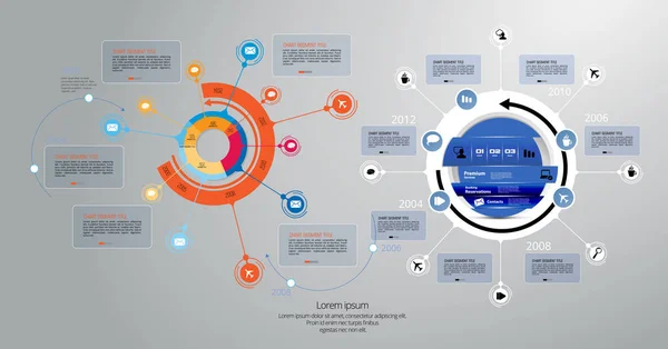 Tata Letak Infografis Bisnis Ilustrasi Vektor - Stok Vektor