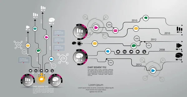 Layout Infográfico Negócios Ilustração Vetorial —  Vetores de Stock