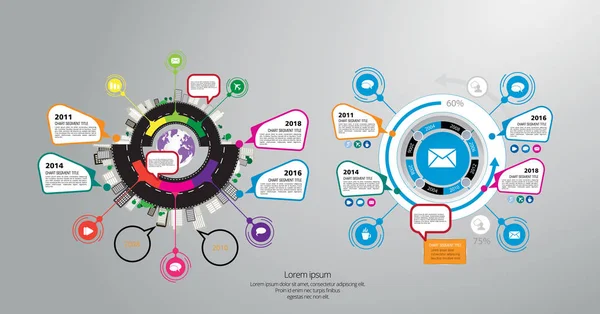 Layout Infográfico Negócios Ilustração Vetorial — Vetor de Stock