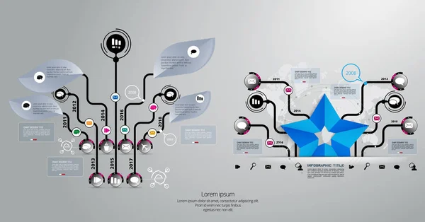 Üzleti Infographic Elrendezés Vektoros Illusztráció — Stock Vector