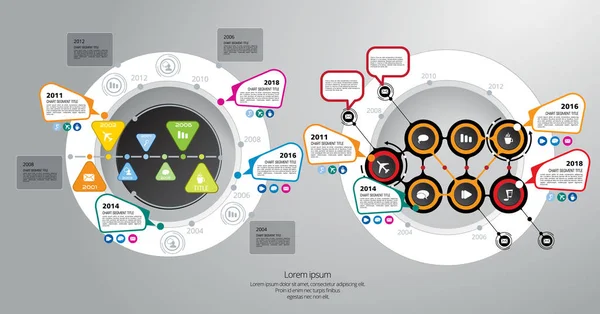 Présentation Infographique Entreprise Illustration Vectorielle — Image vectorielle