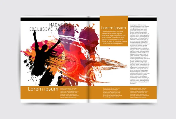 Revista Eventos Musicales Vector Fácil Usar — Vector de stock