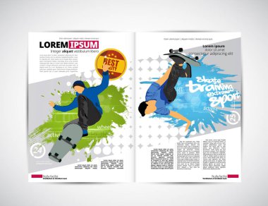 Spor dergi düzeni ile kaykaycı hüner