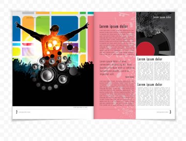 Broşür düzeni ile müzik olay kul