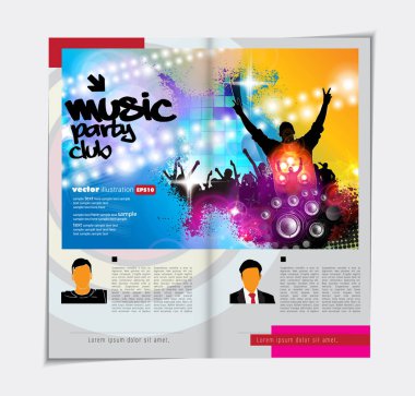 Müzik dergisi, vektör çizim