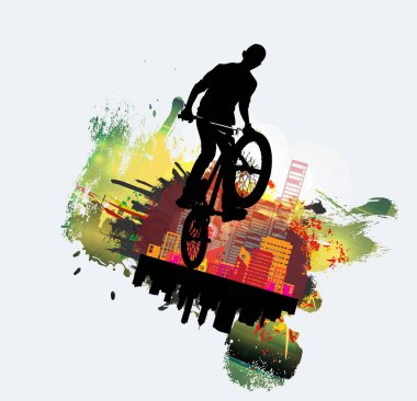 BMX jumper hüner atlama sırasında