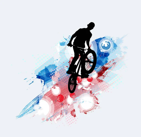 Bicycle Jumper Sport Background — Stock Vector