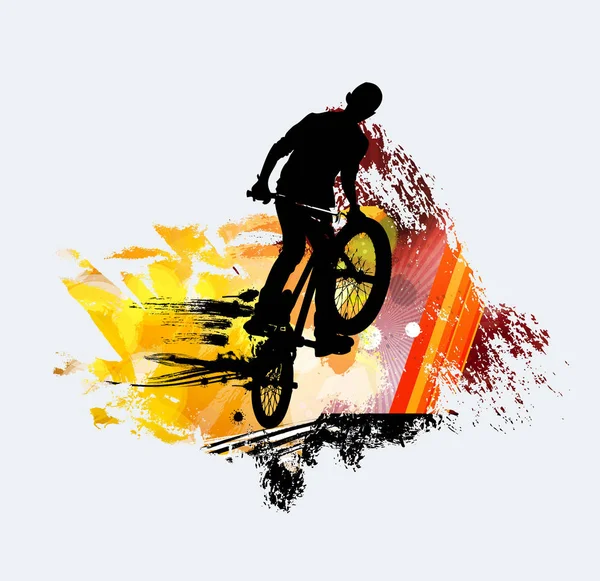 Bmx Jumper Trick Jump — Stock Vector