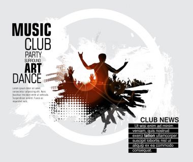 Büyük müzik etkinliği. Poster veya başlık sayfası için arka plan.