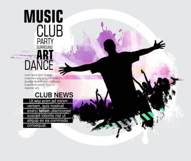 Büyük müzik etkinliği. Poster veya başlık sayfası için arka plan.