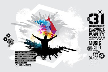 Büyük müzik etkinliği. Poster veya afiş için arkaplan hazır.