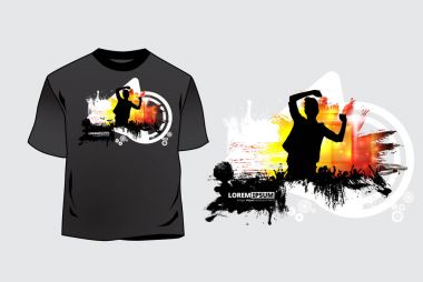 T-shirt şablon, vektör çizim