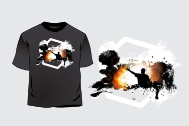 T-shirt şablon, vektör çizim
