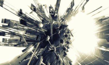 3D teknoloji arka plan