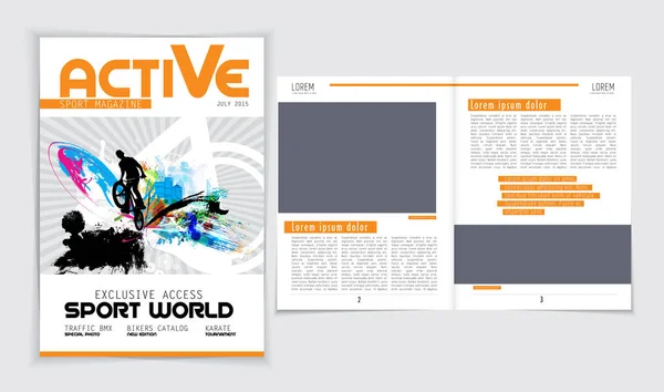 Cover Sport Aktives Magazin — Stockvektor