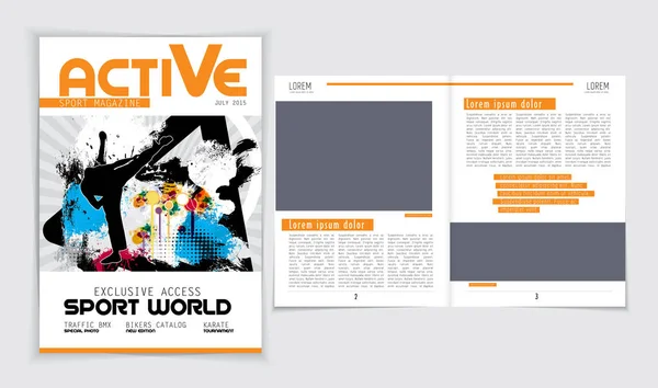 Couverture Sport Active Magazine — Image vectorielle