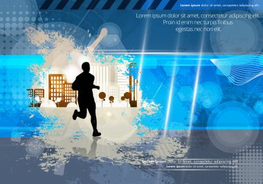 Maraton koşucusu, spor arka plan