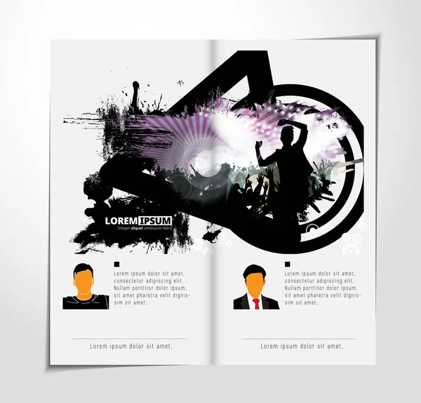 Musik Brochure Layout Vektor Illustration – Stock-vektor