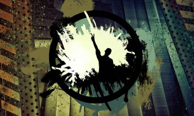 Büyük müzik etkinliği. Poster veya afiş için arkaplan hazır.