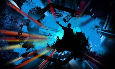 Büyük müzik etkinliği. Poster veya afiş için arkaplan hazır.